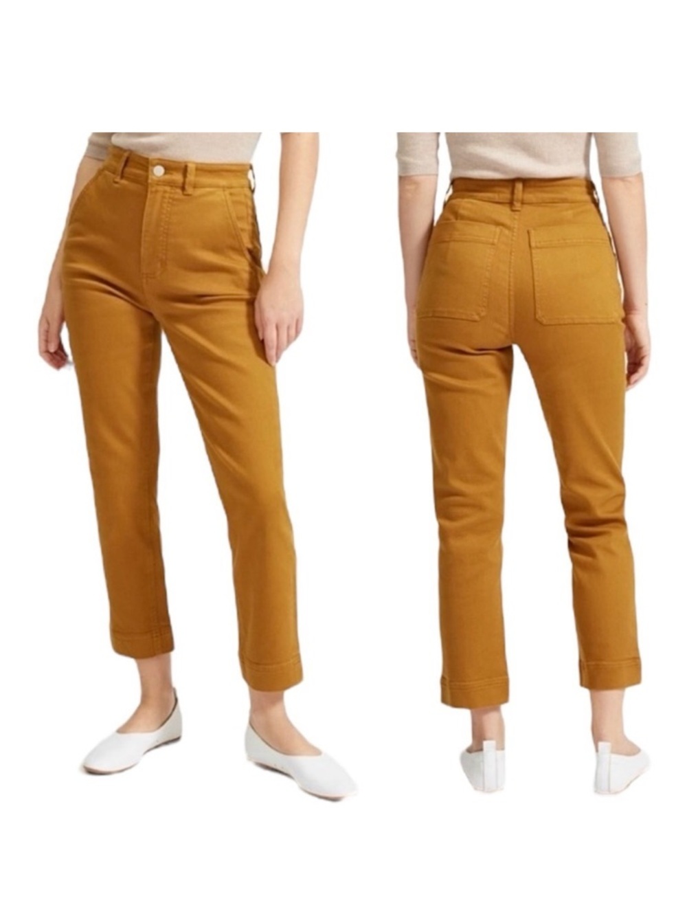 EVERLANE The Straight-Leg Cropped Pant Size 00 Tall